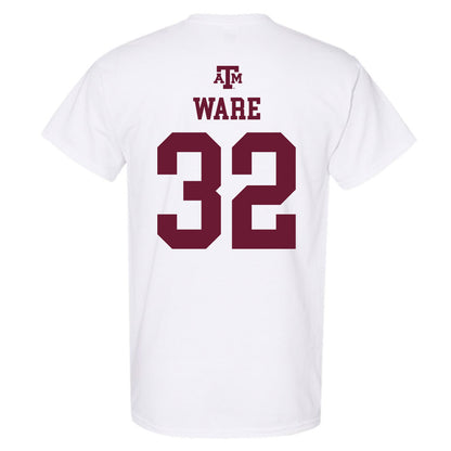 Texas A&M - NCAA Women's Basketball : Lauren Ware - White Out 2026 T-Shirt-1