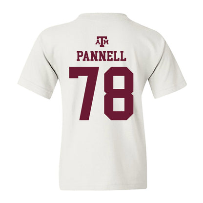Texas A&M - NCAA Softball : Taylor Pannell - White Out 2026 Youth T-Shirt-1