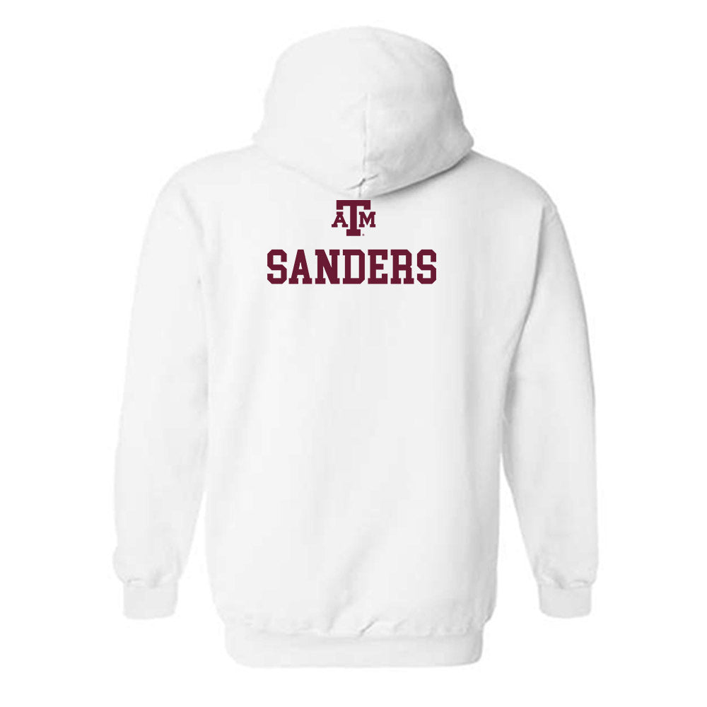 Texas A&M - NCAA Men's Track & Field : Ethan Sanders - White Out 2026 Hooded Sweatshirt-1