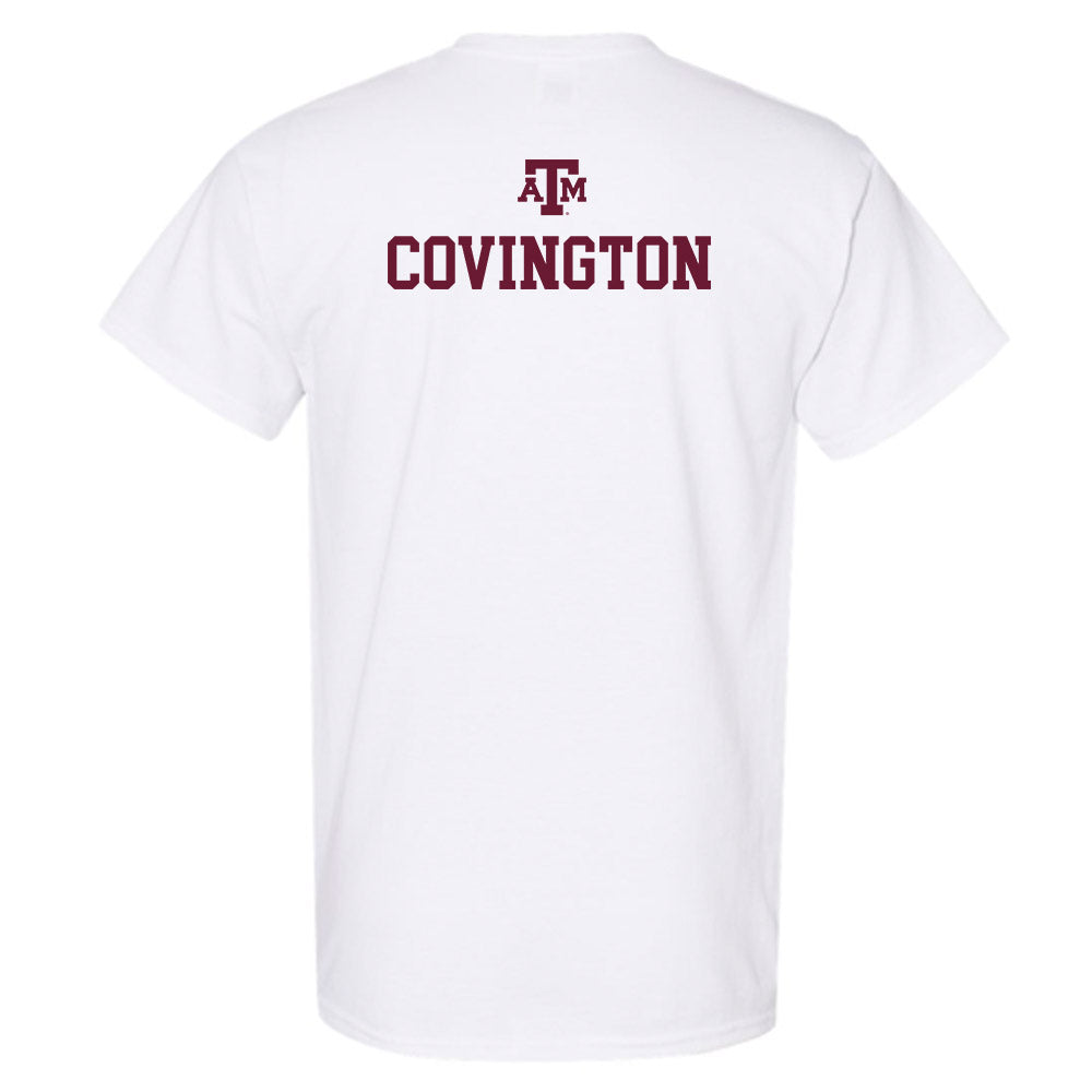 Texas A&M - NCAA Women's Track & Field : Jaiya Covington - White Out 2026 T-Shirt-1