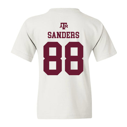 Texas A&M - NCAA Football : DJ Sanders - White Out 2026 Youth T-Shirt-1