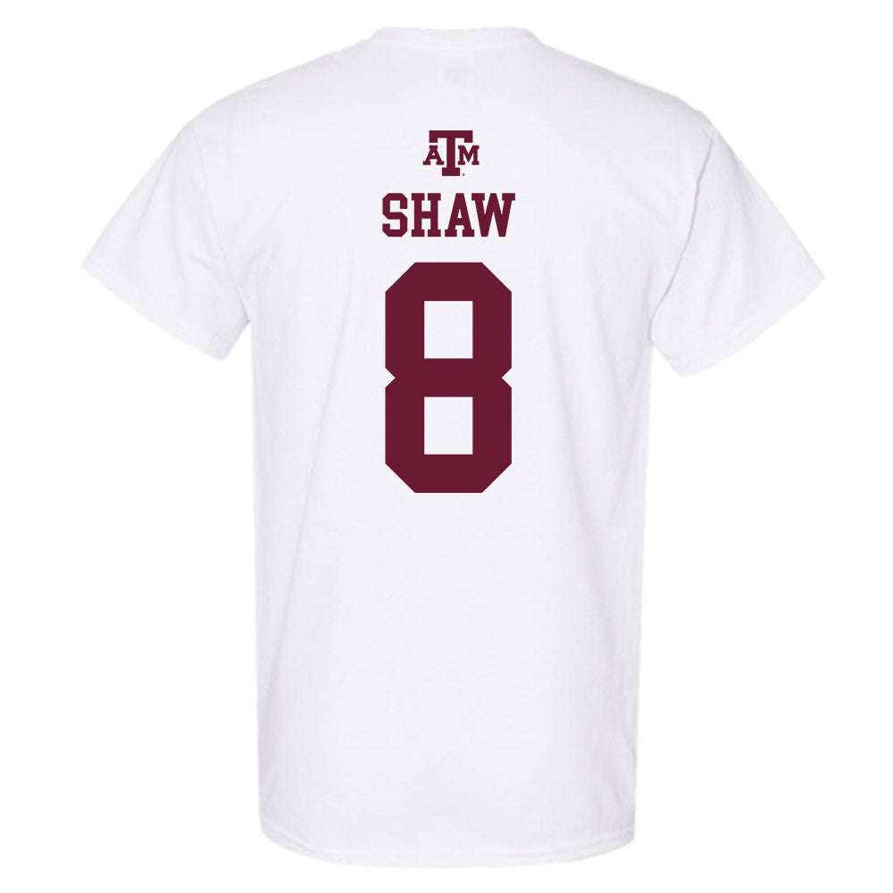 Texas A&M - NCAA Football : Jordan Shaw - White Out 2026 T-Shirt-1