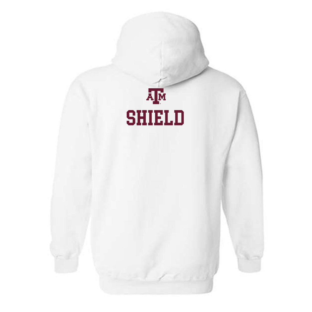 Texas A&M - NCAA Men's Track & Field : Jaydon Shield - White Out 2026 Hooded Sweatshirt-1