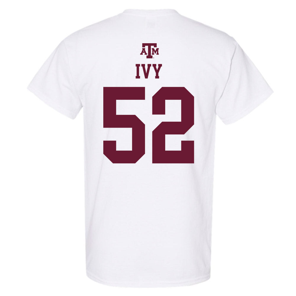 Texas A&M - NCAA Football : Blake Ivy - White Out 2026 T-Shirt-1