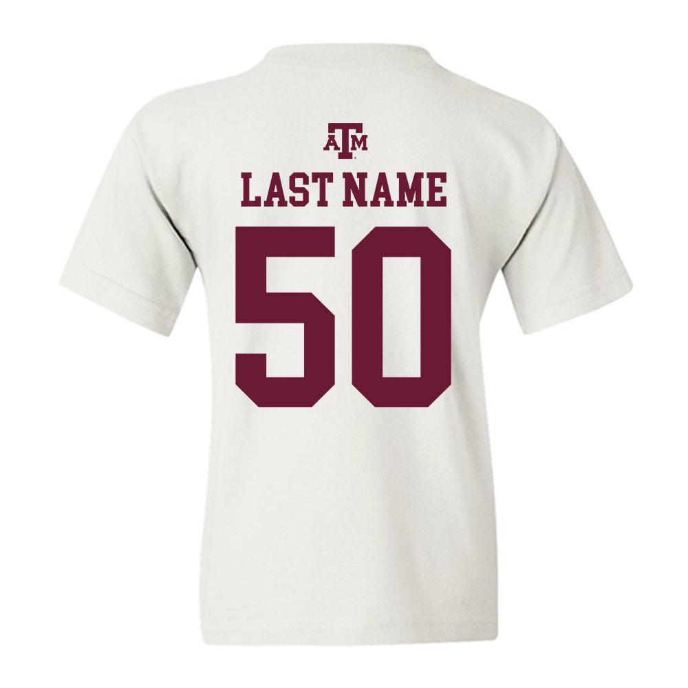 Texas A&M - NCAA Football : Dayon Hayes - White Out 2026 Youth T-Shirt-1