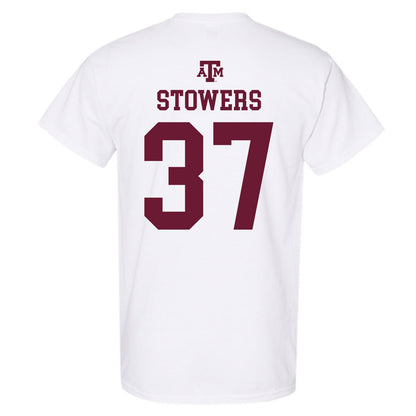 Texas A&M - NCAA Women's Volleyball : Kyndal Stowers - White Out 2026 T-Shirt-1