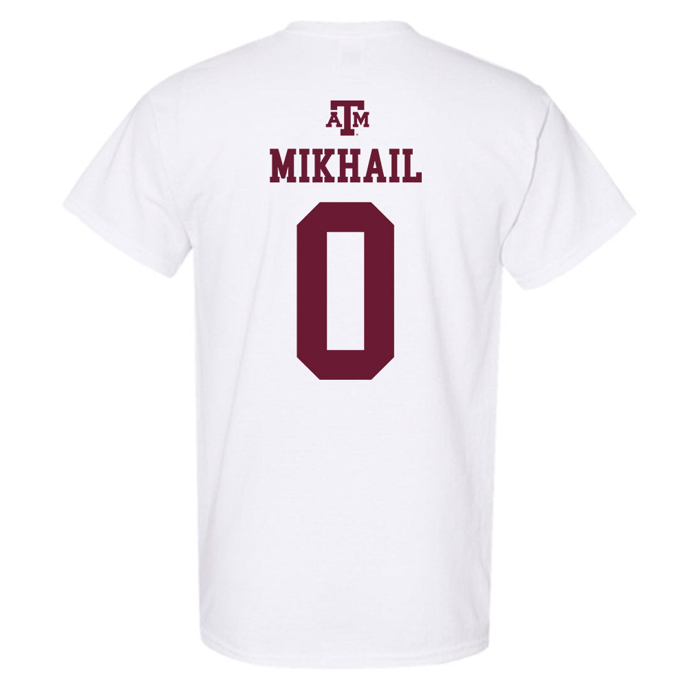 Texas A&M - NCAA Football : Noah Mikhail - White Out 2026 T-Shirt-1