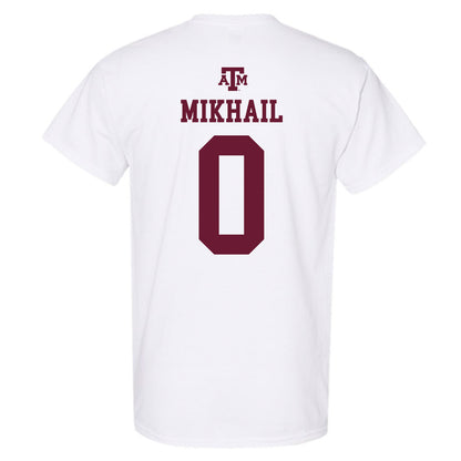 Texas A&M - NCAA Football : Noah Mikhail - White Out 2026 T-Shirt-1