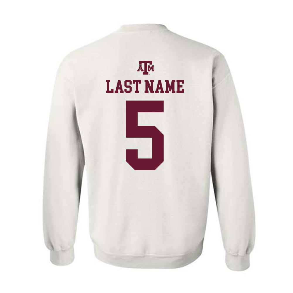 Texas A&M - NCAA Football : DJ Hicks - White Out 2026 Crewneck Sweatshirt-1