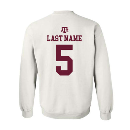 Texas A&M - NCAA Football : DJ Hicks - White Out 2026 Crewneck Sweatshirt-1
