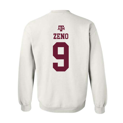 Texas A&M - NCAA Football : Jacob Zeno - White Out 2026 Crewneck Sweatshirt-1