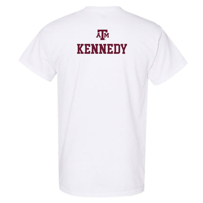 Texas A&M - NCAA Women's Swimming & Diving : Kailey Kennedy - White Out 2026 T-Shirt-1