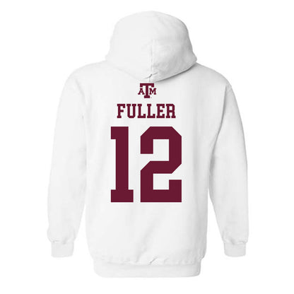 Texas A&M - NCAA Women's Soccer : Sydney Fuller - White Out 2026 Hooded Sweatshirt-1