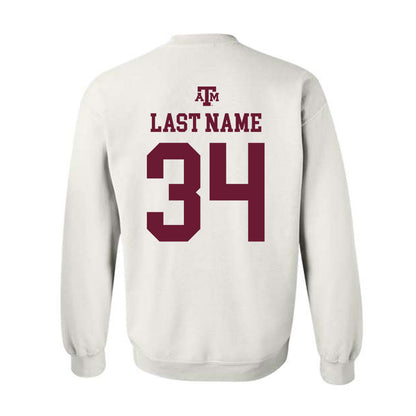 Texas A&M - NCAA Football : Kyle Garvis - White Out 2026 Crewneck Sweatshirt-1