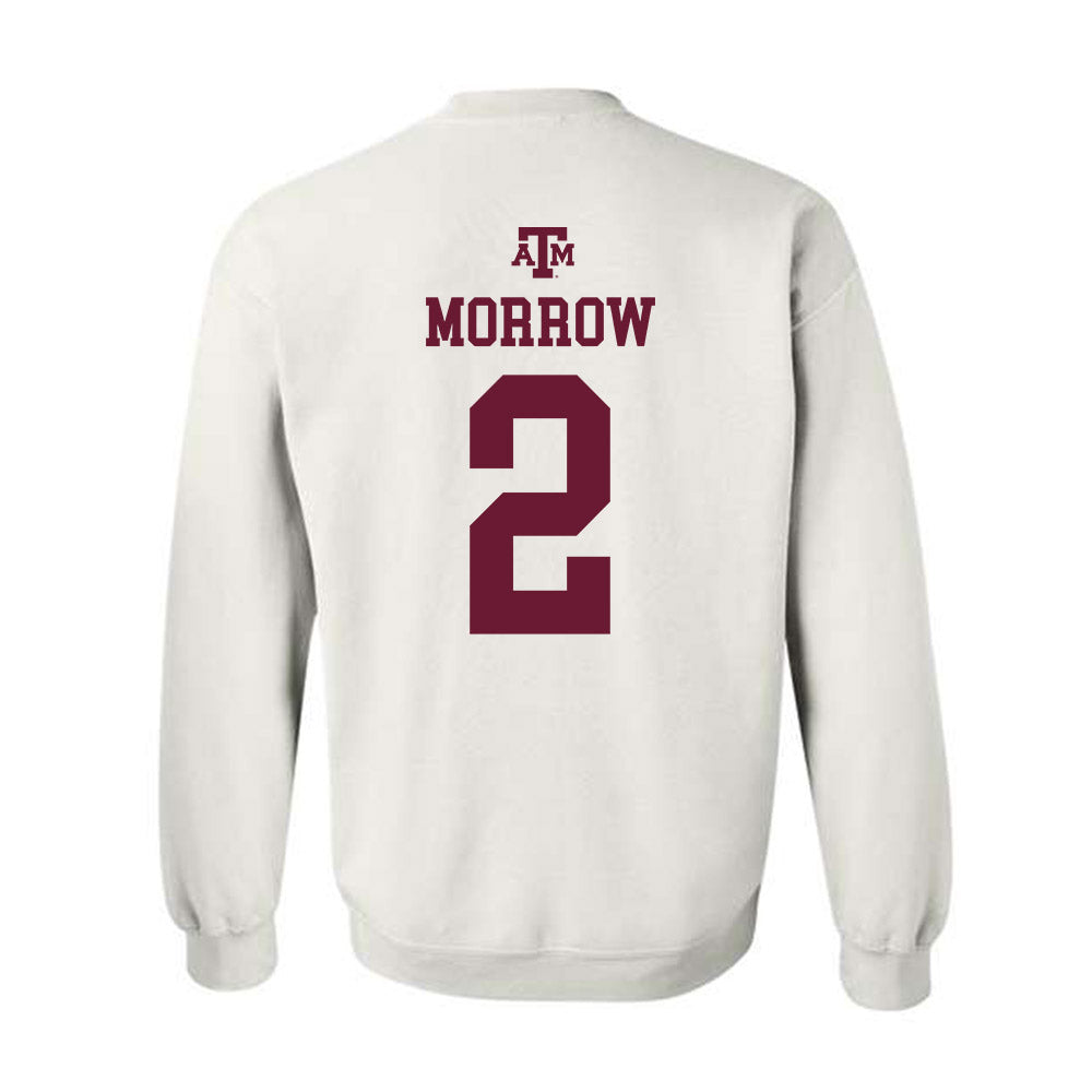 Texas A&M - NCAA Football : Jamarion Morrow - White Out 2026 Crewneck Sweatshirt-1