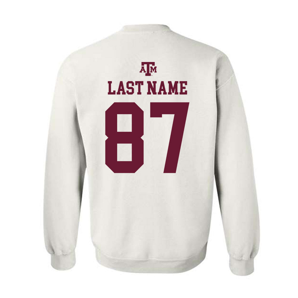 Texas A&M - NCAA Football : Houston Thomas - White Out 2026 Crewneck Sweatshirt-1