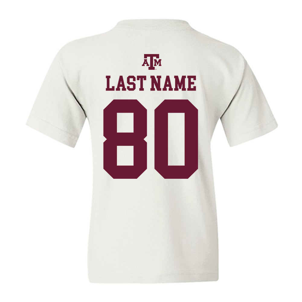 Texas A&M - NCAA Football : Jerome Myles - White Out 2026 Youth T-Shirt-1