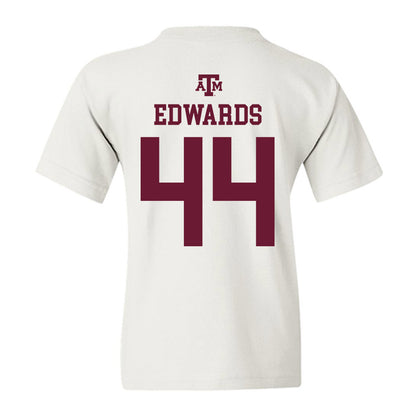 Texas A&M - NCAA Softball : Tallen Edwards - White Out 2026 Youth T-Shirt-1