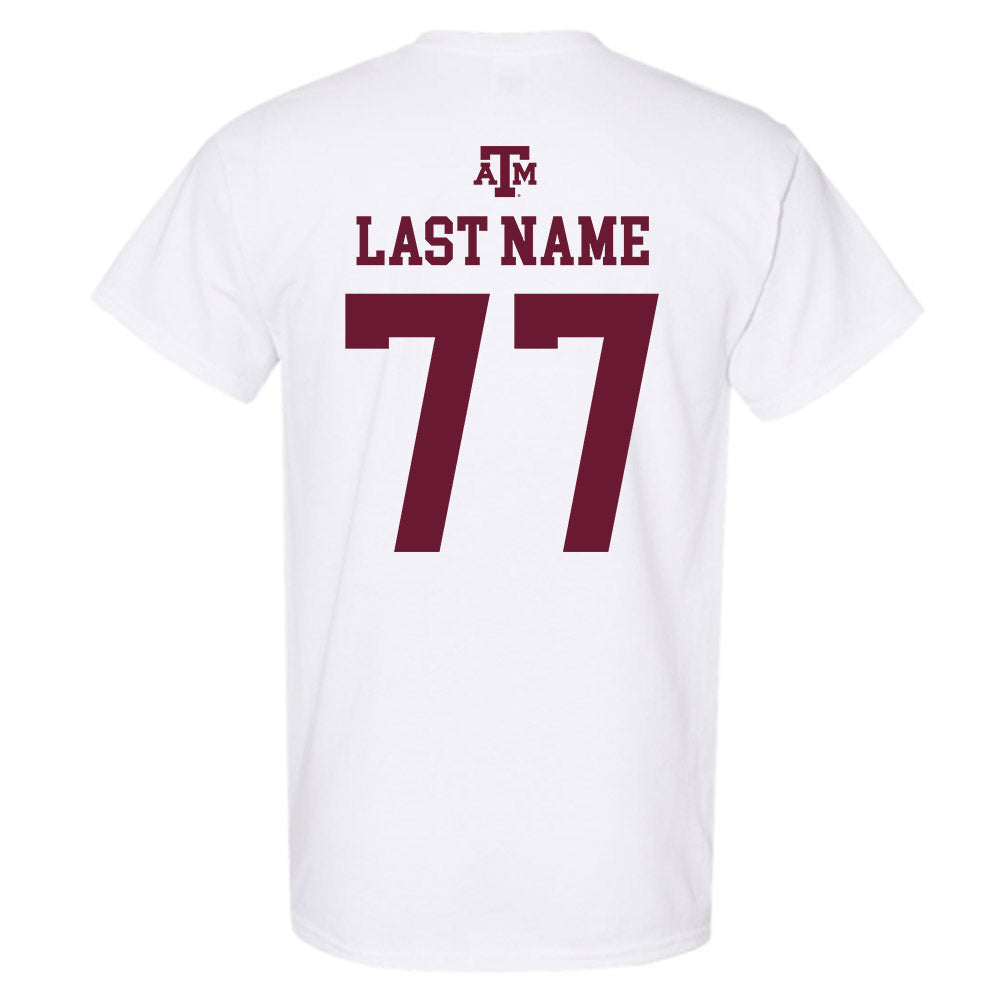 Texas A&M - NCAA Baseball : Michael Bollinger Jr - White Out 2026 T-Shirt-1