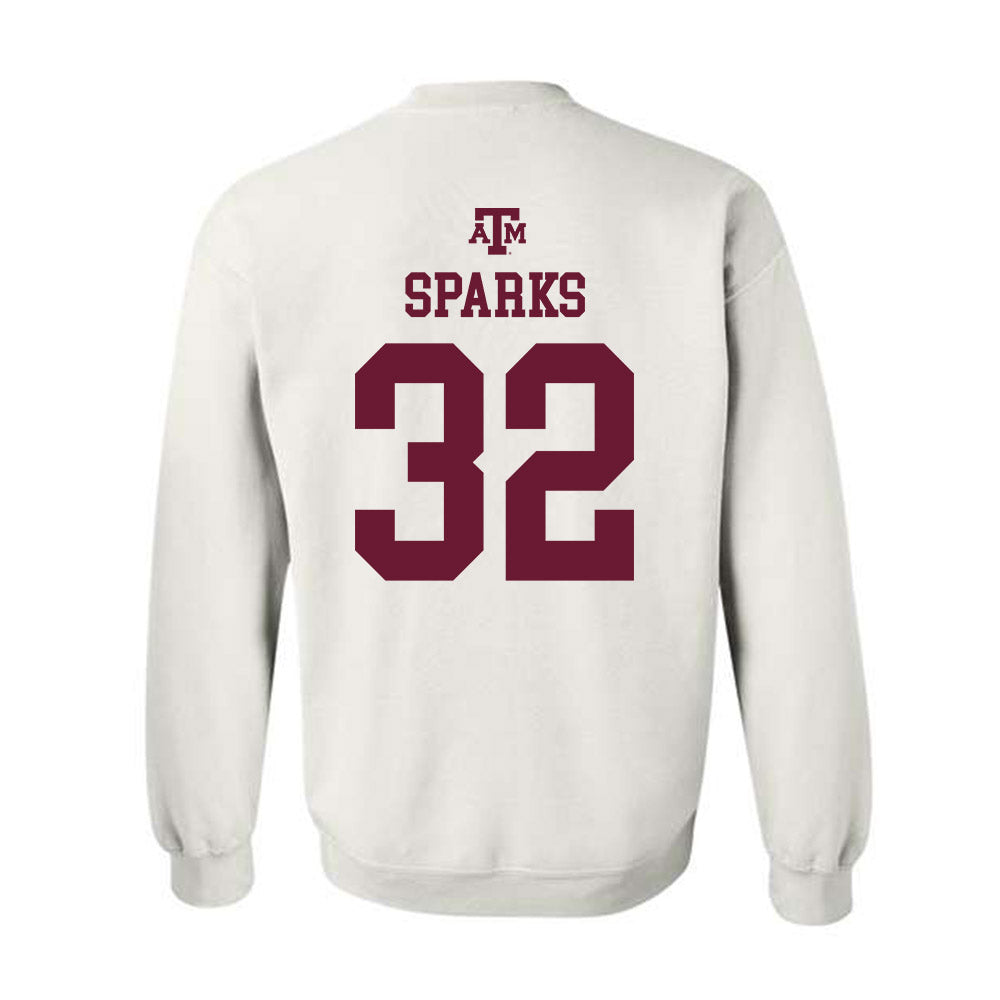 Texas A&M - NCAA Softball : Grace Sparks - White Out 2026 Crewneck Sweatshirt-1