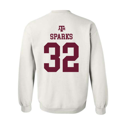 Texas A&M - NCAA Softball : Grace Sparks - White Out 2026 Crewneck Sweatshirt-1