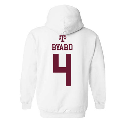 Texas A&M - NCAA Football : Tawfiq Byard - White Out 2026 Hooded Sweatshirt-1