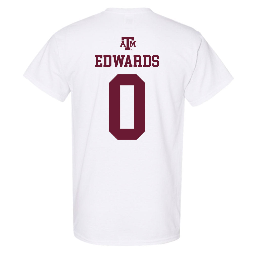Texas A&M - NCAA Football : Kelwin Edwards - White Out 2026 T-Shirt-1