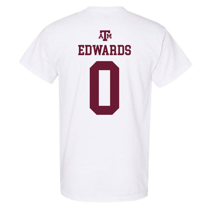 Texas A&M - NCAA Football : Kelwin Edwards - White Out 2026 T-Shirt-1