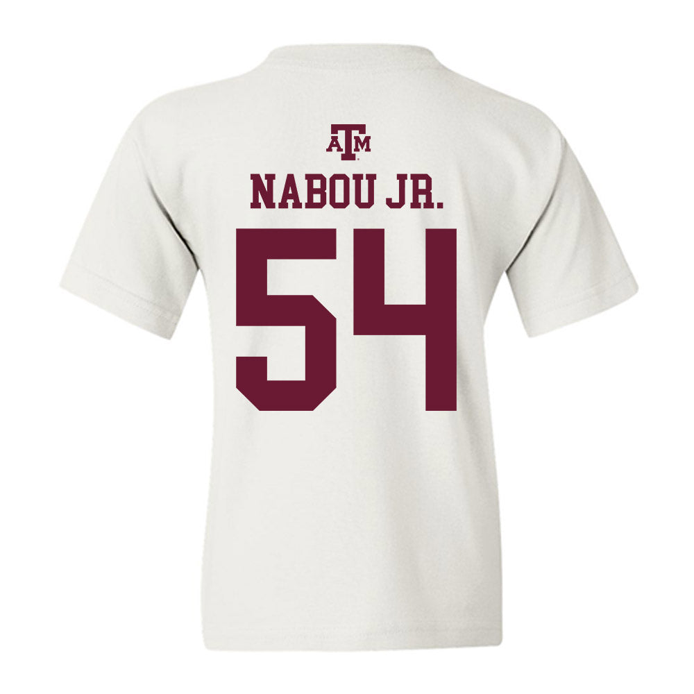 Texas A&M - NCAA Football : Mark Nabou Jr. - White Out 2026 Youth T-Shirt-1