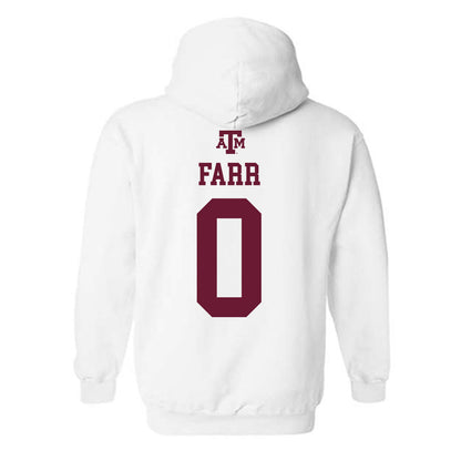 Texas A&M - NCAA Baseball : Sawyer Farr - White Out 2026 Hooded Sweatshirt-1