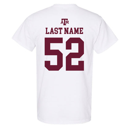 Texas A&M - NCAA Baseball : Elijah Batista - White Out 2026 T-Shirt-1