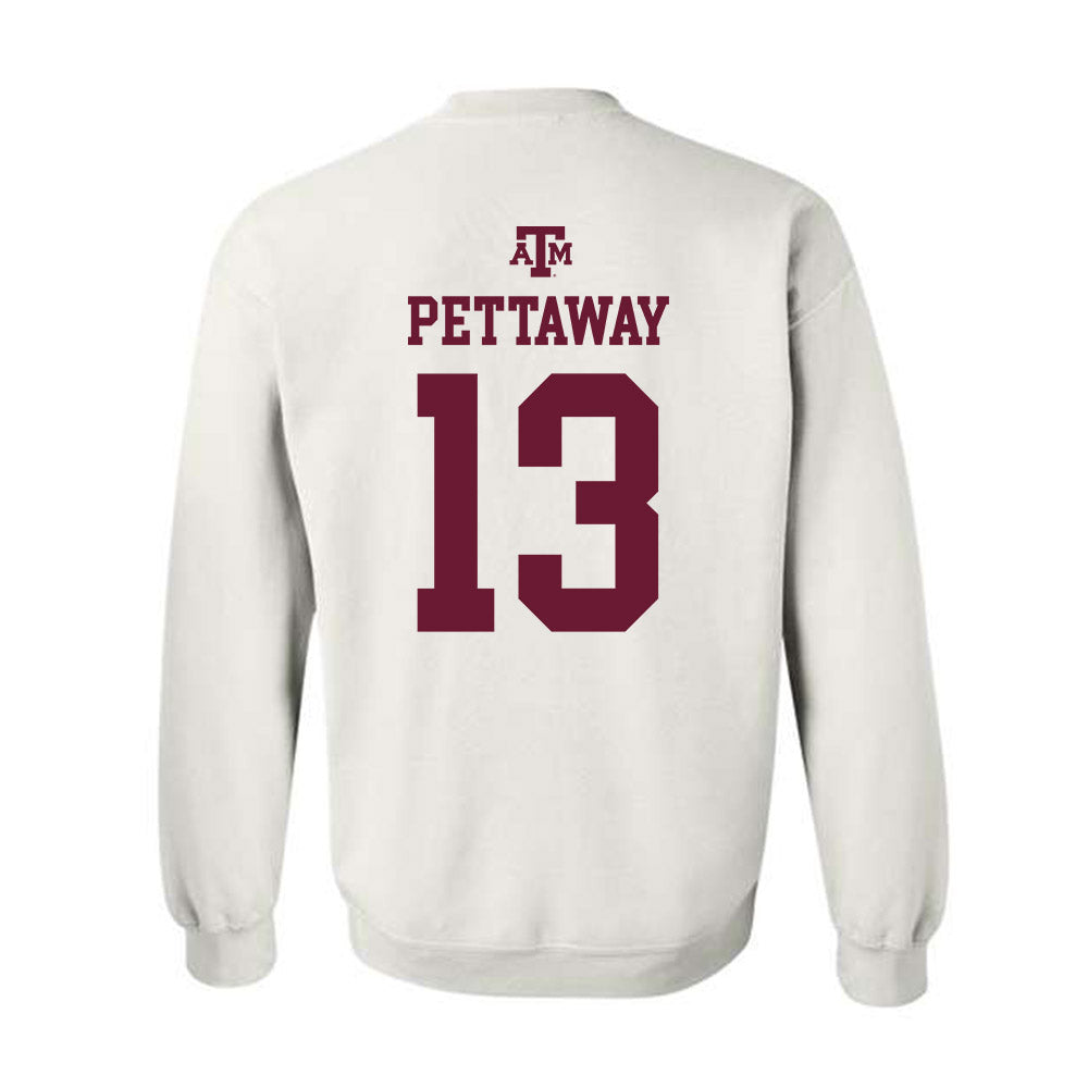 Texas A&M - NCAA Football : Deyjhon Pettaway - White Out 2026 Crewneck Sweatshirt-1