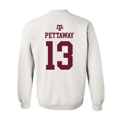 Texas A&M - NCAA Football : Deyjhon Pettaway - White Out 2026 Crewneck Sweatshirt-1
