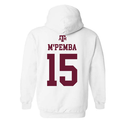 Texas A&M - NCAA Football : Sam M'Pemba - White Out 2026 Hooded Sweatshirt-1