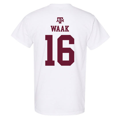Texas A&M - NCAA Women's Volleyball : Maddie Waak - White Out 2026 T-Shirt-1
