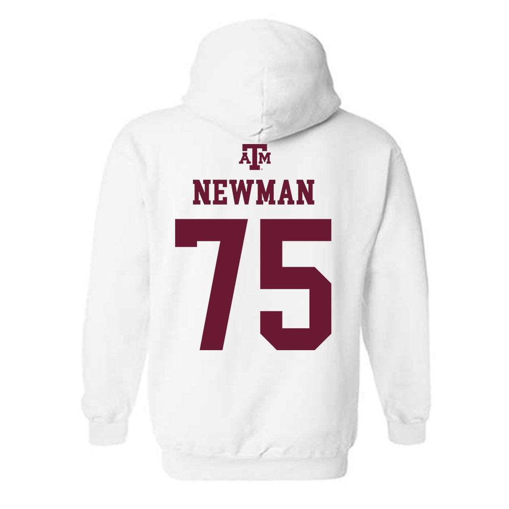 Texas A&M - NCAA Football : Jonte Newman - White Out 2026 Hooded Sweatshirt-1