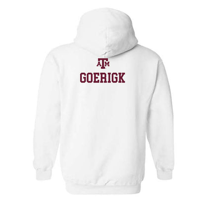 Texas A&M - NCAA Women's Swimming & Diving : Giulia Goerigk - White Out 2026 Hooded Sweatshirt-1