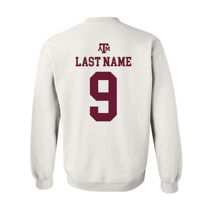 Texas A&M - NCAA Baseball : Gavin Grahovac - White Out 2026 Crewneck Sweatshirt-1
