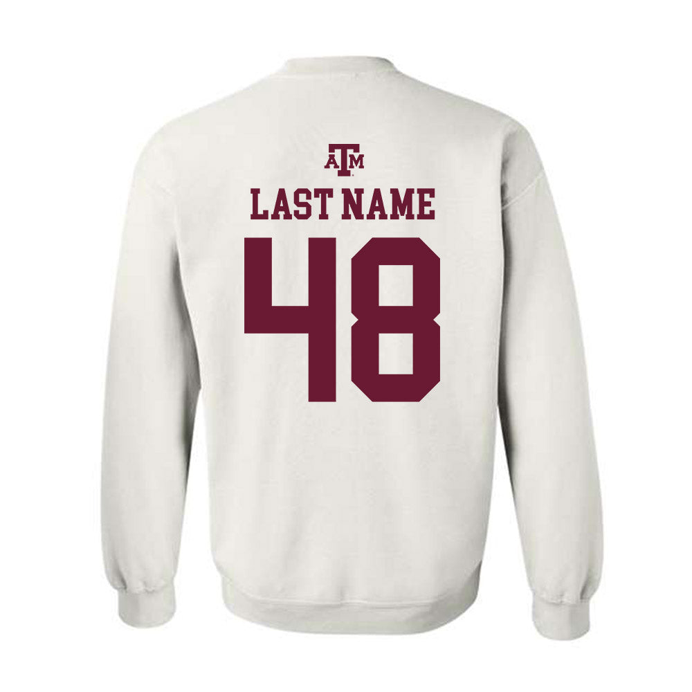 Texas A&M - NCAA Football : Jacob Graham - White Out 2026 Crewneck Sweatshirt-1