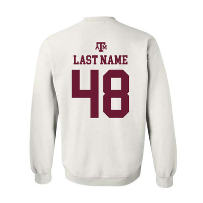 Texas A&M - NCAA Football : Jacob Graham - White Out 2026 Crewneck Sweatshirt-1