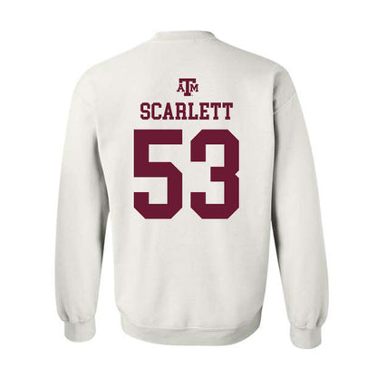 Texas A&M - NCAA Football : Jadon Scarlett - White Out 2026 Crewneck Sweatshirt-1