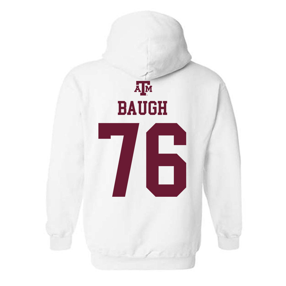 Texas A&M - NCAA Football : Trovon Baugh - White Out 2026 Hooded Sweatshirt-1