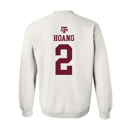 Texas A&M - NCAA Women's Soccer : Emma Hoang - White Out 2026 Crewneck Sweatshirt-1