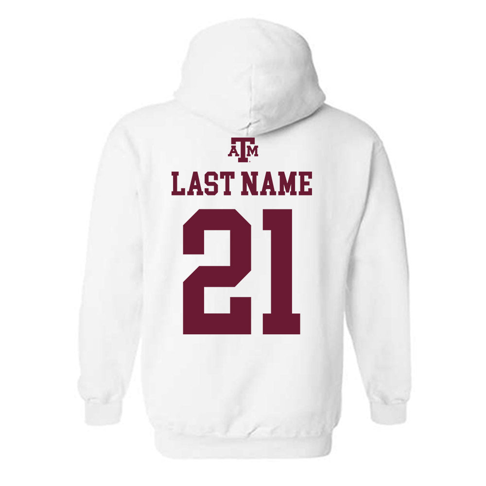 Texas A&M - NCAA Baseball : Weston Moss - White Out 2026 Hooded Sweatshirt-1