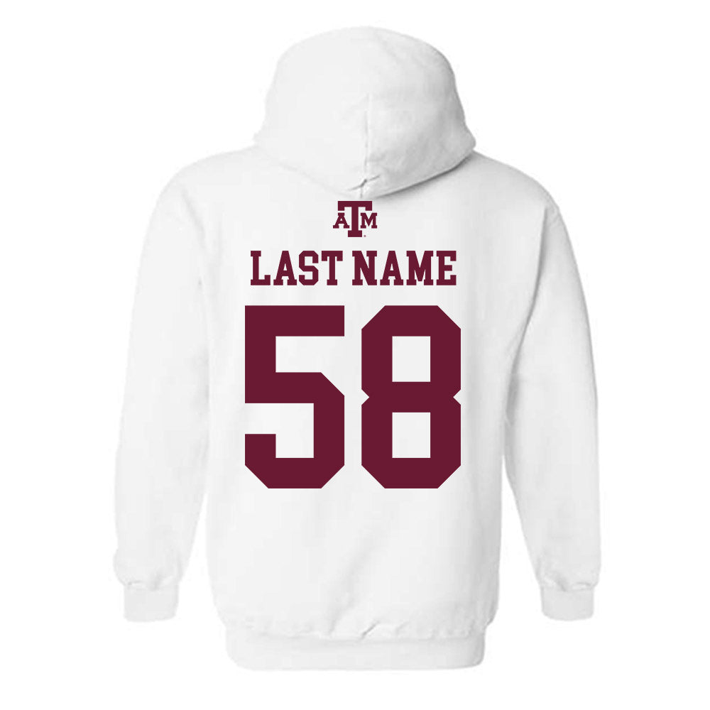 Texas A&M - NCAA Football : William Huntsinger - White Out 2026 Hooded Sweatshirt-1