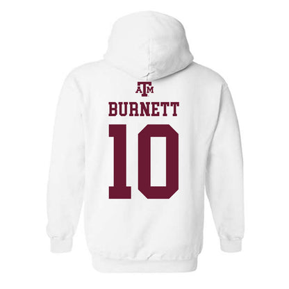 Texas A&M - NCAA Softball : Darby Burnett - White Out 2026 Hooded Sweatshirt-1