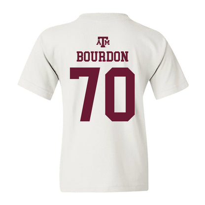 Texas A&M - NCAA Football : Robert Bourdon - White Out 2026 Youth T-Shirt-1
