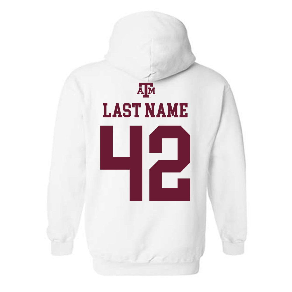 Texas A&M - NCAA Football : Kendall Jackson - White Out 2026 Hooded Sweatshirt-1