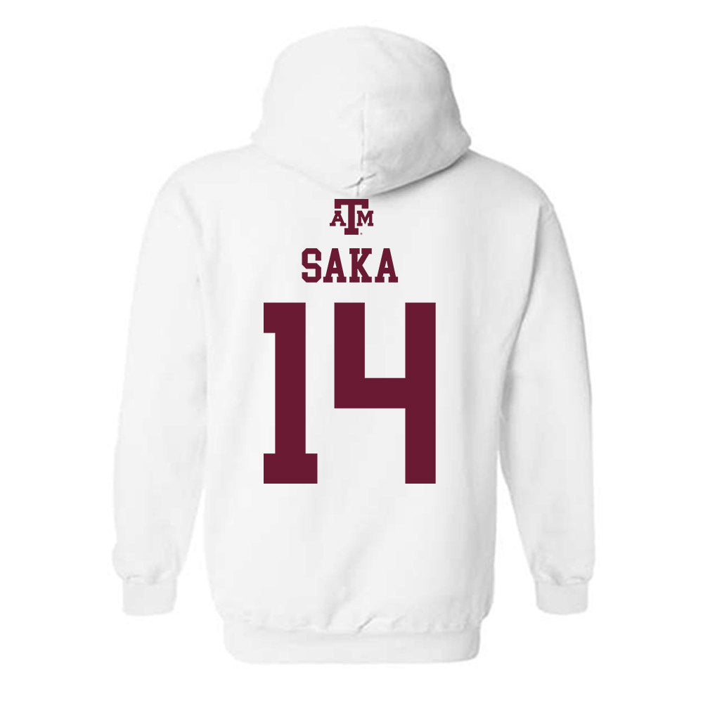 Texas A&M - NCAA Football : Anto Saka - White Out 2026 Hooded Sweatshirt-1