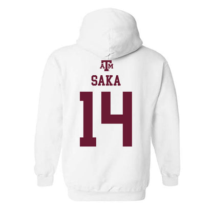 Texas A&M - NCAA Football : Anto Saka - White Out 2026 Hooded Sweatshirt-1